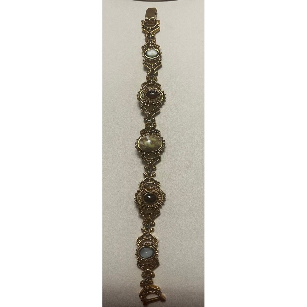 Florenza Vintage Gold Tone Bracelet 7.5”